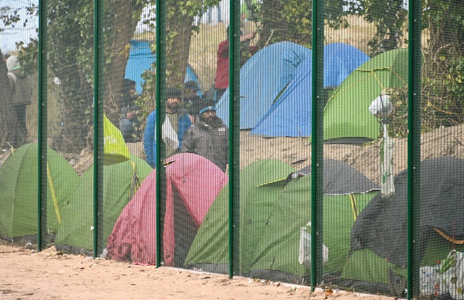 A Calais, en avril 2020. AFP